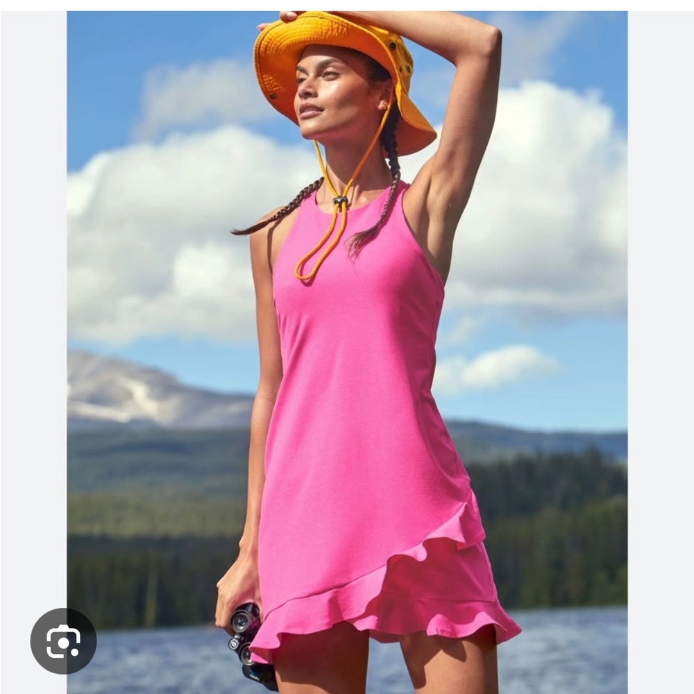 Beyond Yoga Pink Ruffled Up Dress- NWOT!